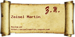 Zeisel Martin névjegykártya